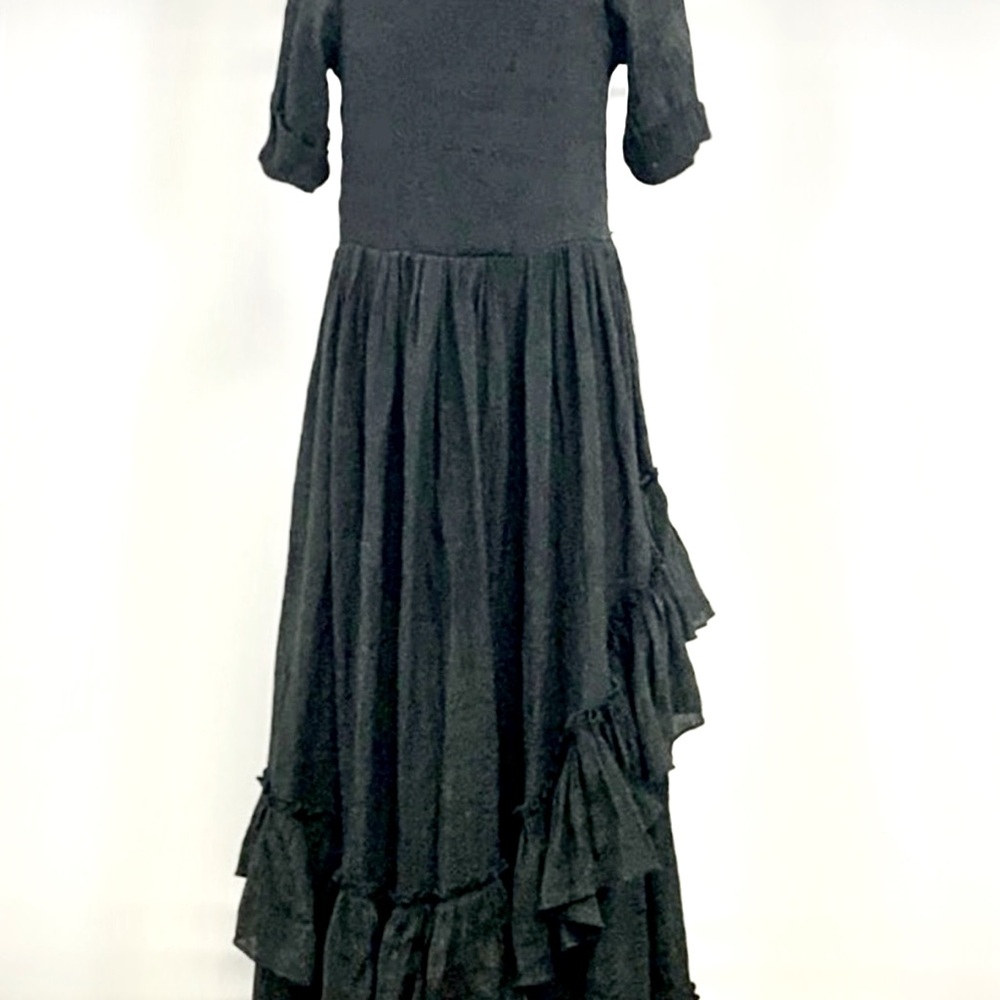Black ankle length size 7 girls dress
